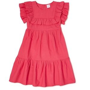 Wonder Nation Girls Ruffle Yoke Dress, Size XL 14/16 Plus